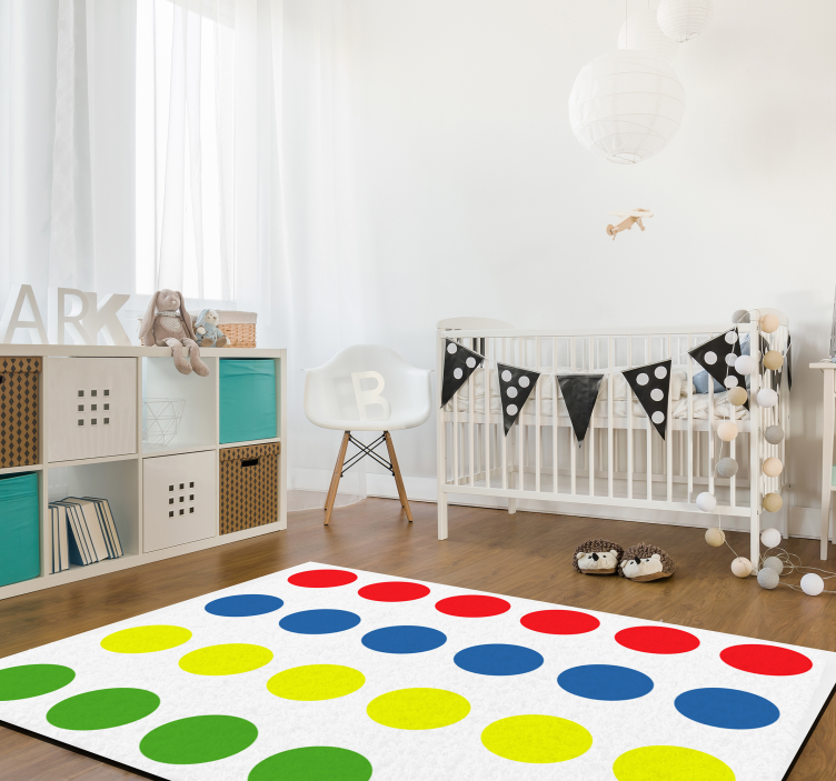 Wundervoller twister game vinyl teppich - TenStickers