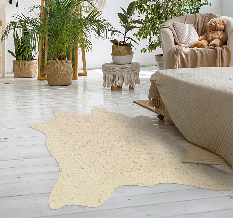 Vinyl Teppich Tiermuster design aus kunstrindsleder - TenStickers