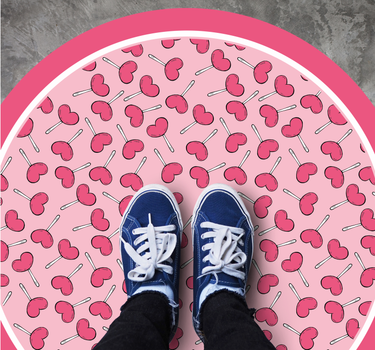 Vinyl Teppich Baby kirschfreude kreis - TenStickers