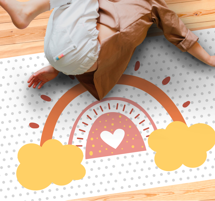 Vinyl Teppich Baby regenbogen-wolkenlandschaft - TenStickers