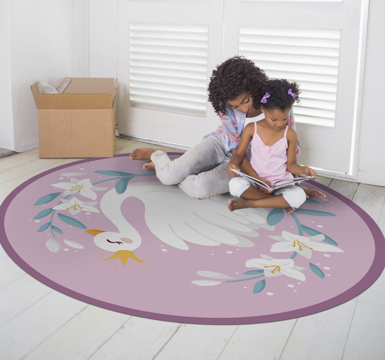 Vinyl Teppich Baby schwanensee-bilder - TenStickers