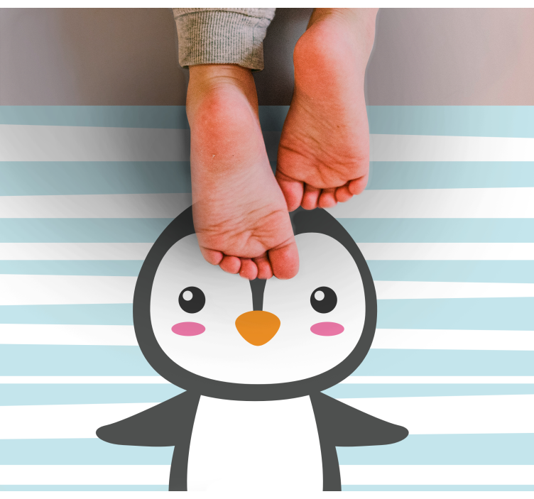 Vinyl Teppich Baby süßes pinguin-design - TenStickers