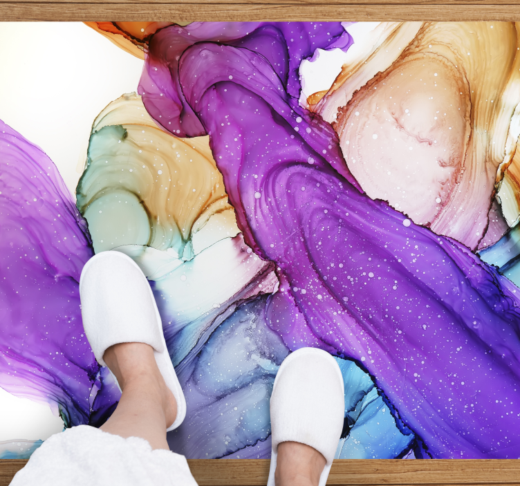 Vinyl Teppich Bad abstrakte flüssige wirbel - TenStickers