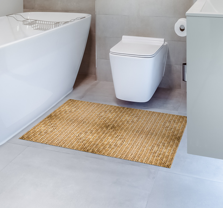 Vinylteppich Bad gewebter BambusGewebter Bambus - TenStickers