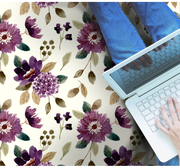 Vinyl Teppich Blumen blühende freude - TenStickers