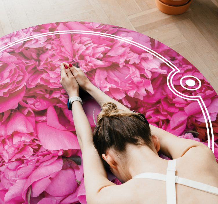 Vinyl Teppich Blumen blumenmeditationsraum - TenStickers