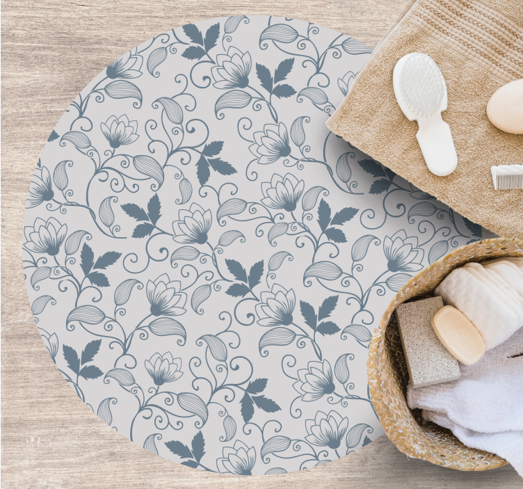 Vinyl Teppich Bad florale gelassenheit - TenStickers