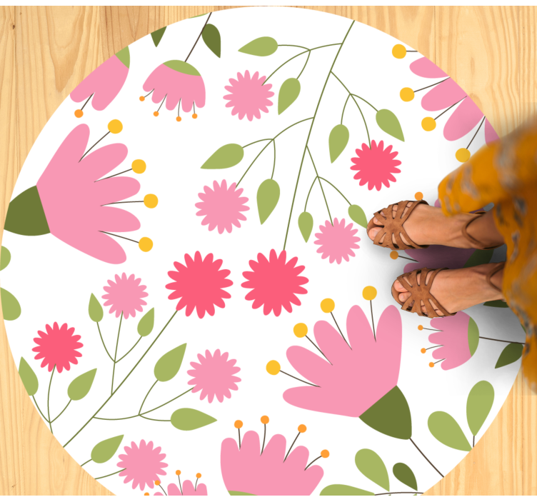 Vinyl Teppich Blumen blumenmuster-genuss - TenStickers