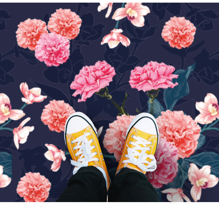 Vinyl Teppich Blumen botanisches traummotiv - TenStickers