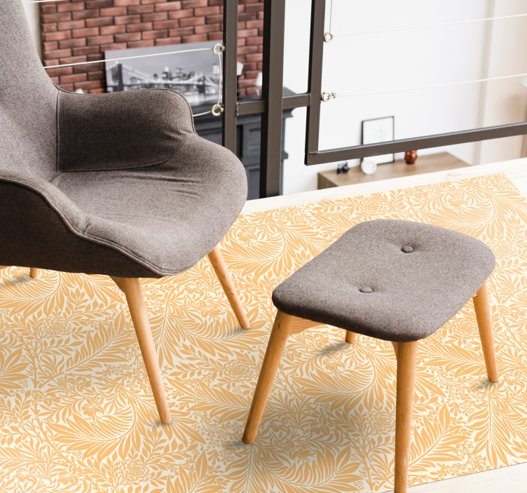 Vinyl Teppich Blumen botanisches blattmuster - TenStickers