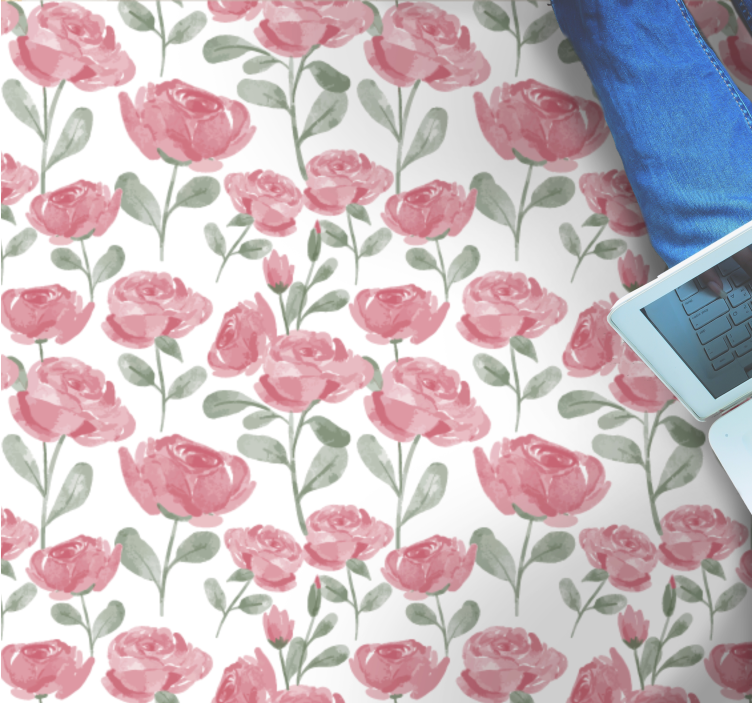 Vinyl Teppich Blumen mohnblumen botanisches motiv - TenStickers