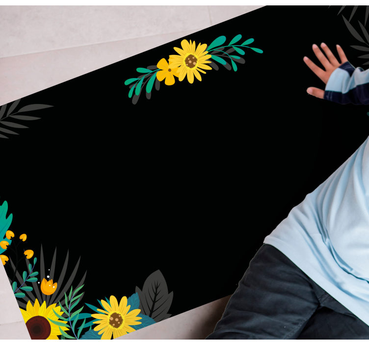 Vinyl Teppich Blumen leuchtende blumenpracht - TenStickers