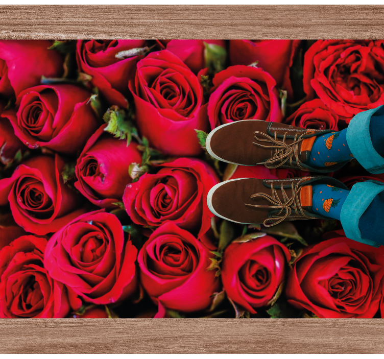 Vinyl Teppich Blumen rosenstrauß - TenStickers