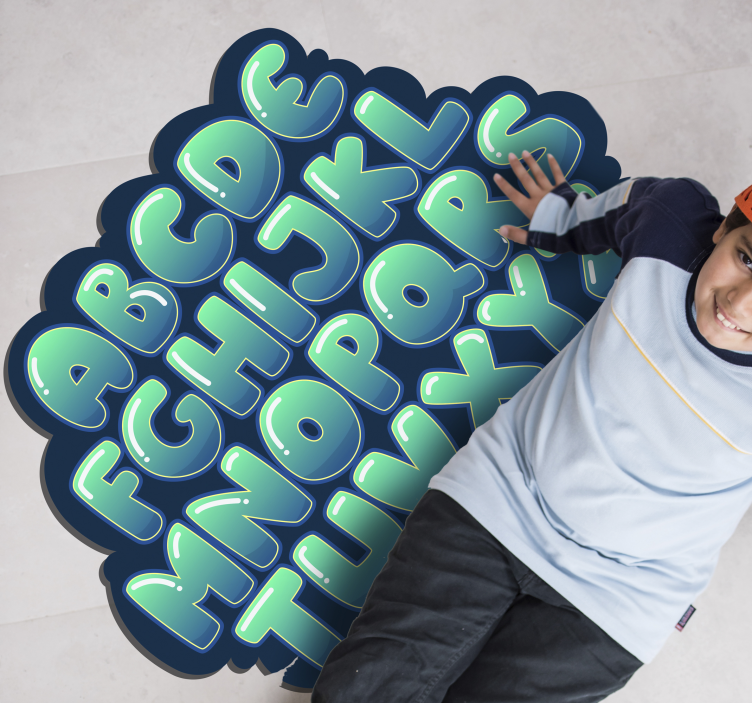 Vinyl Teppich Buchstaben alphabet-wolke - TenStickers