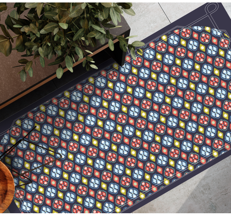 Vinyl Teppich Eingang bunte mosaikkomposition - TenStickers