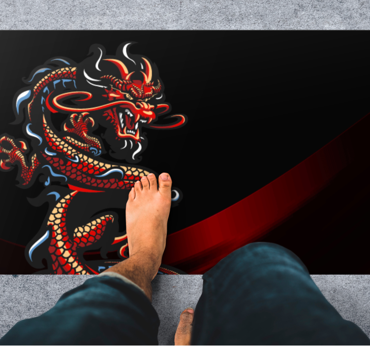 Vinyl Teppich Jugendzimmer drachenillustration - TenStickers