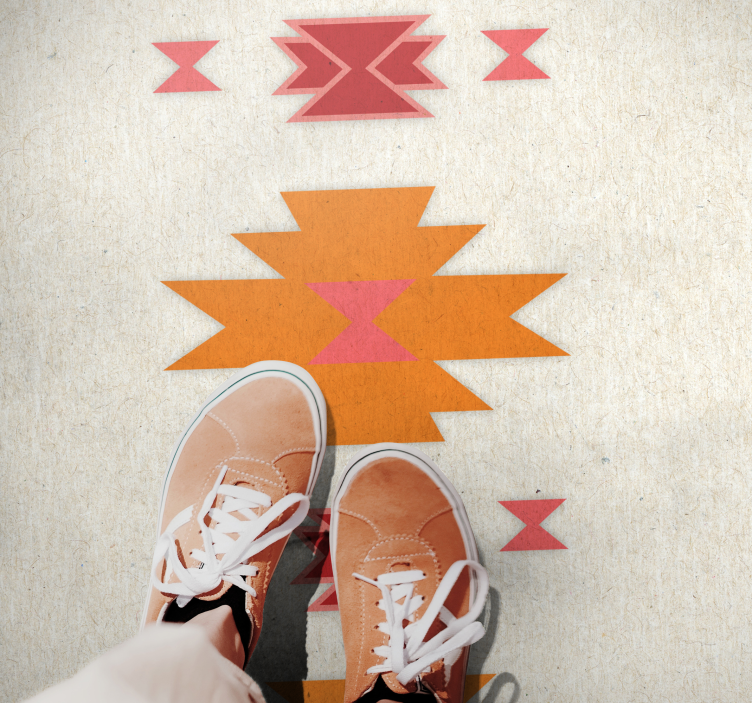 Vinyl Teppich ethnisch einfaches stammesmotiv - TenStickers