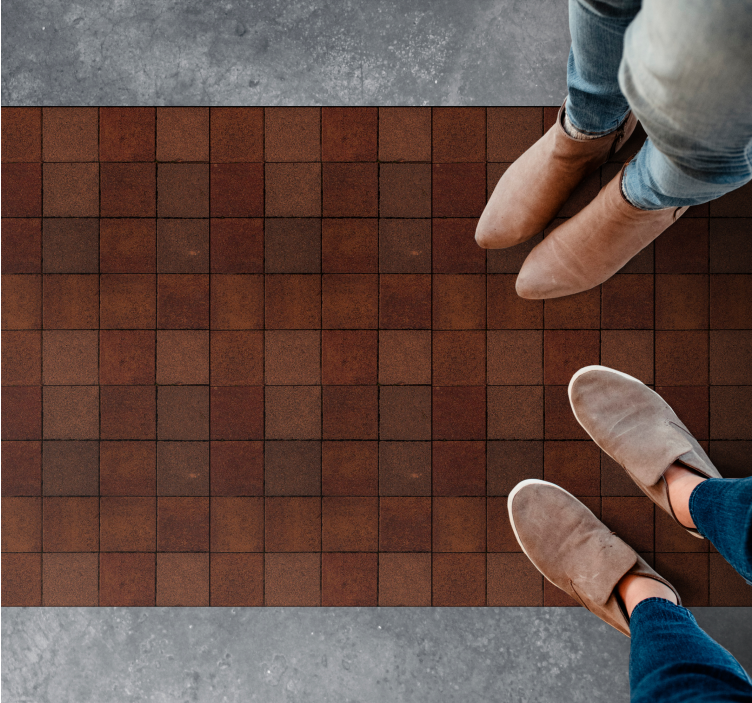 Vinyl Teppich Fliesenoptik erdige fliesenoberfläche - TenStickers