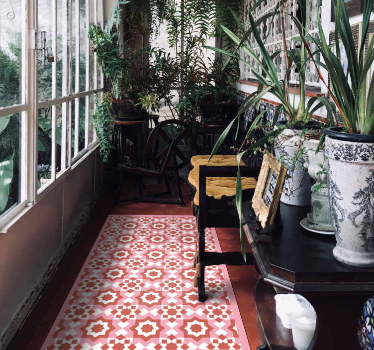 Vinyl Teppich Fliesenoptik mosaikfliesen-design - TenStickers