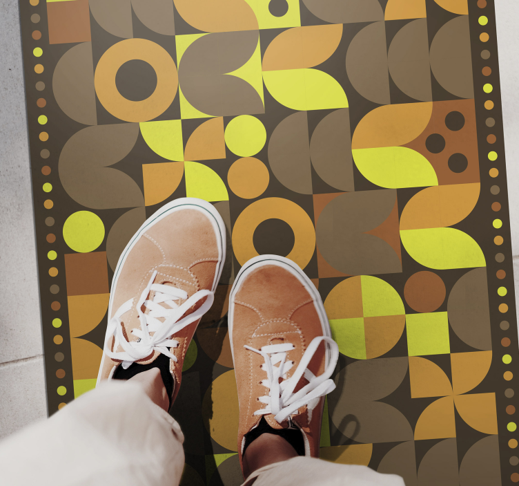 Vinyl Teppich Fliesenoptik retro-fliesendesign - TenStickers