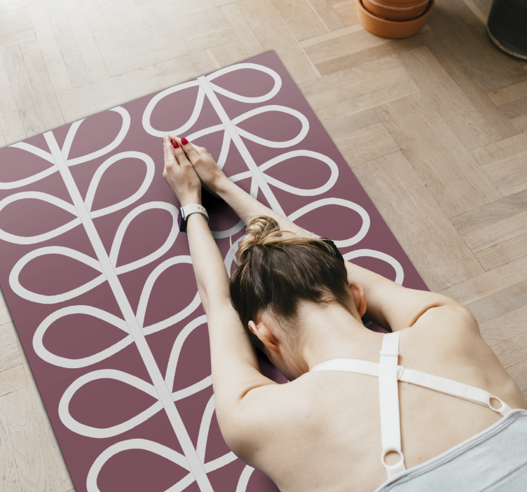 Vinyl Teppich geometrisch abstraktes blattmuster - TenStickers