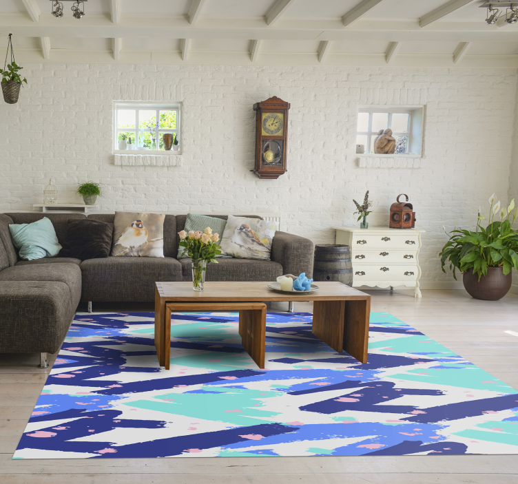 Vinyl Teppich Wohnzimmer abstraktes camouflage-muster - TenStickers
