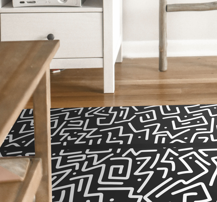 Vinyl Teppich geometrisch abstraktes labyrinth - TenStickers
