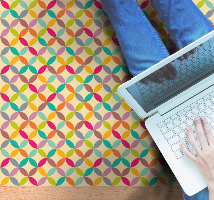 Vinyl Teppich geometrisch bunt geometrisch - TenStickers