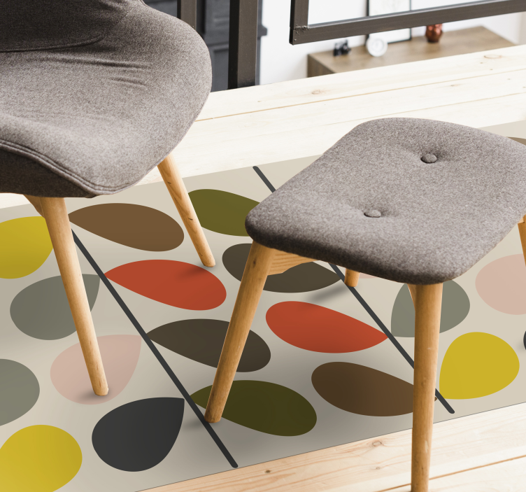Vinyl Teppich geometrisch bunte kugelmuster - TenStickers