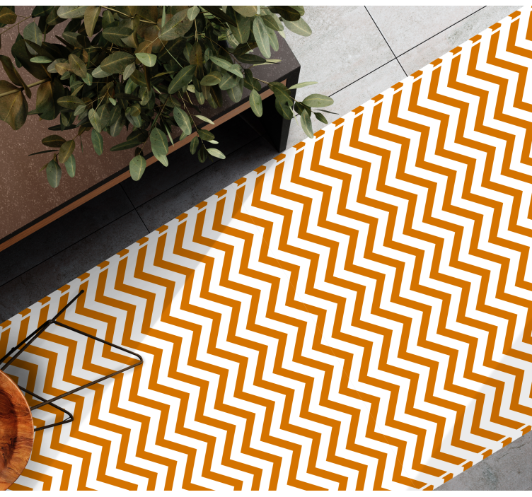 Vinyl Teppich geometrisch charm mit chevron-motiv - TenStickers