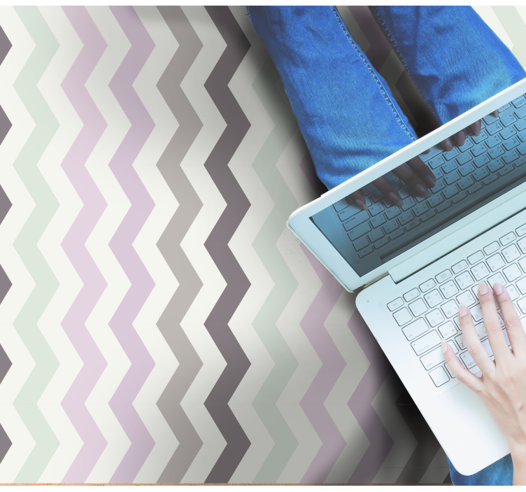 Vinyl Teppich geometrisch chevron zickzack nordische wellen - TenStickers