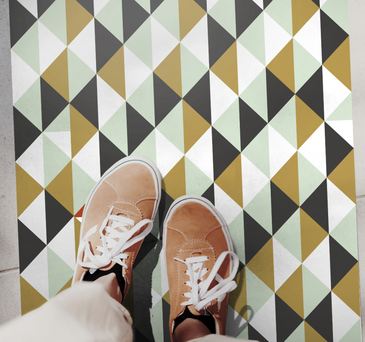 Vinyl Teppich geometrisch dreieckige mosaikanordnung - TenStickers