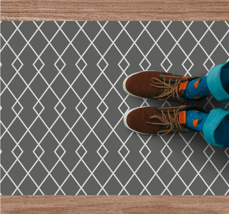 Vinyl Teppich geometrisch elegantes diamantarrangement - TenStickers