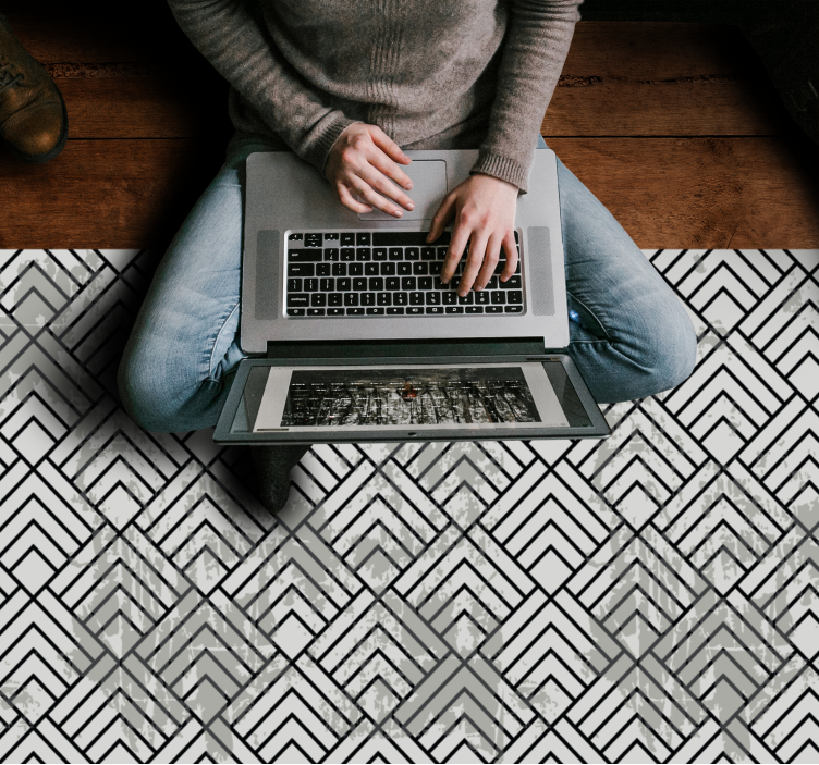 Vinyl Teppich geometrisch geometrischer winkel - TenStickers