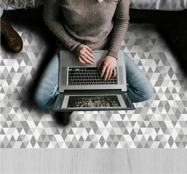 Vinyl Teppich geometrisch geometrisches dreieckiges muster - TenStickers