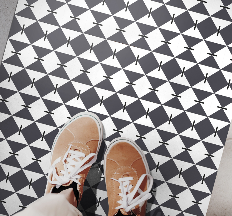 Vinyl Teppich geometrisch modernes rautenmuster - TenStickers