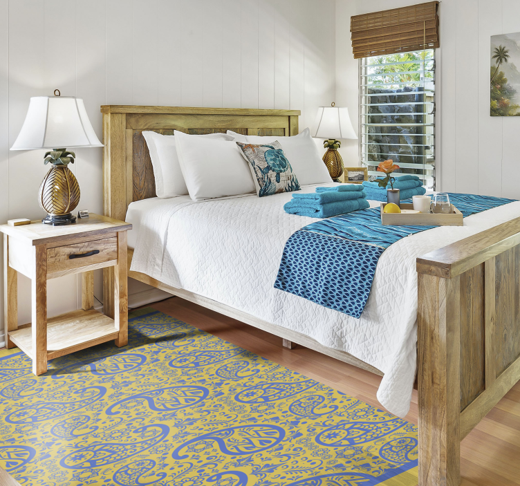 Vinyl Teppich Schlafzimmer paisley-wirbel - TenStickers