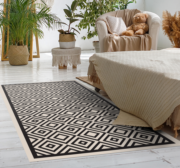 Vinyl Teppich geometrisch rautenmusterspiel - TenStickers