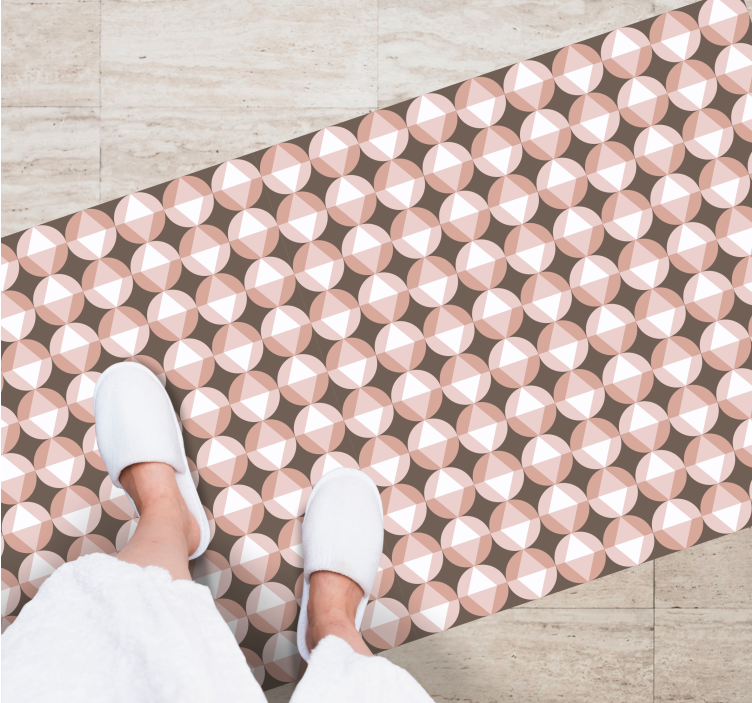 Vinyl Teppich Bad rosa geometrisches motiv - TenStickers