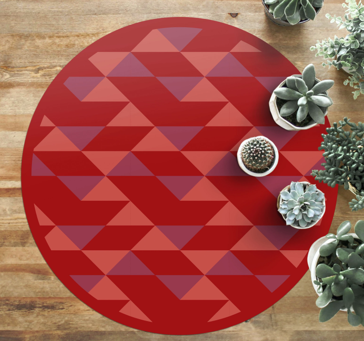 Vinyl Teppich geometrisch rotes dreieckmuster - TenStickers