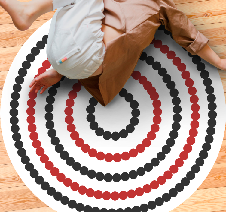 Vinyl Teppich geometrisch spiral-punktmuster - TenStickers