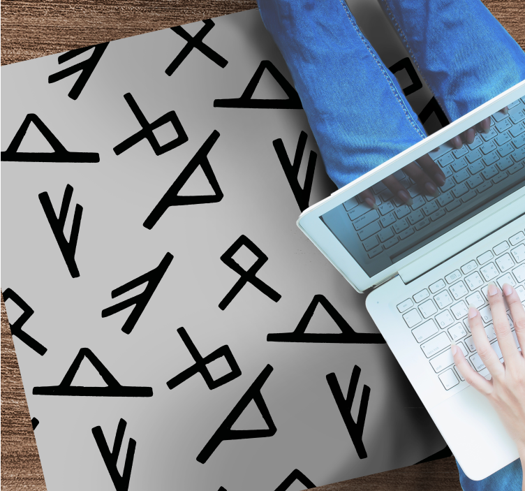 Vinyl Teppich geometrisch stilvolle schwarze formen - TenStickers