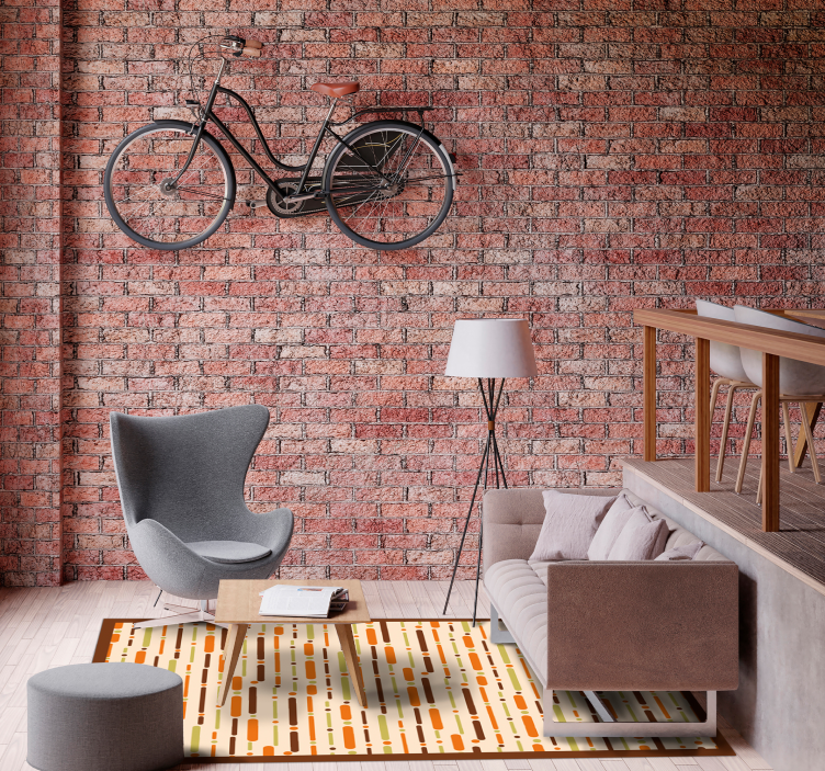 Vinyl Teppich gestreift linear gemustertes dekor - TenStickers