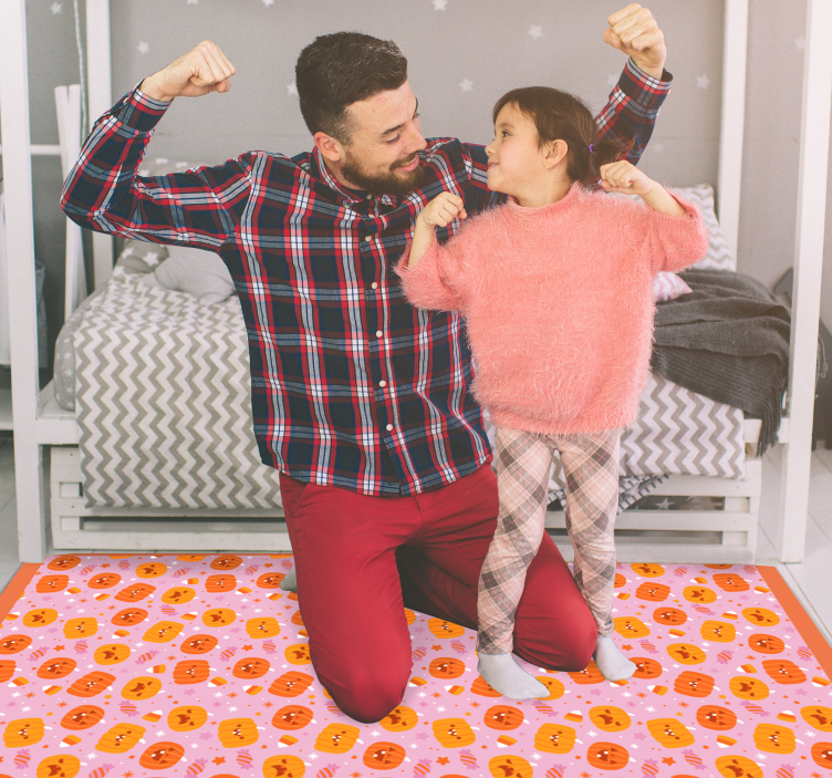 Vinyl Teppich Halloween brotaufstrich mit kürbismotiv - TenStickers