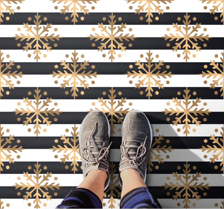 Vinyl Teppich Weihnachten elegantes schneeflockenmuster - TenStickers