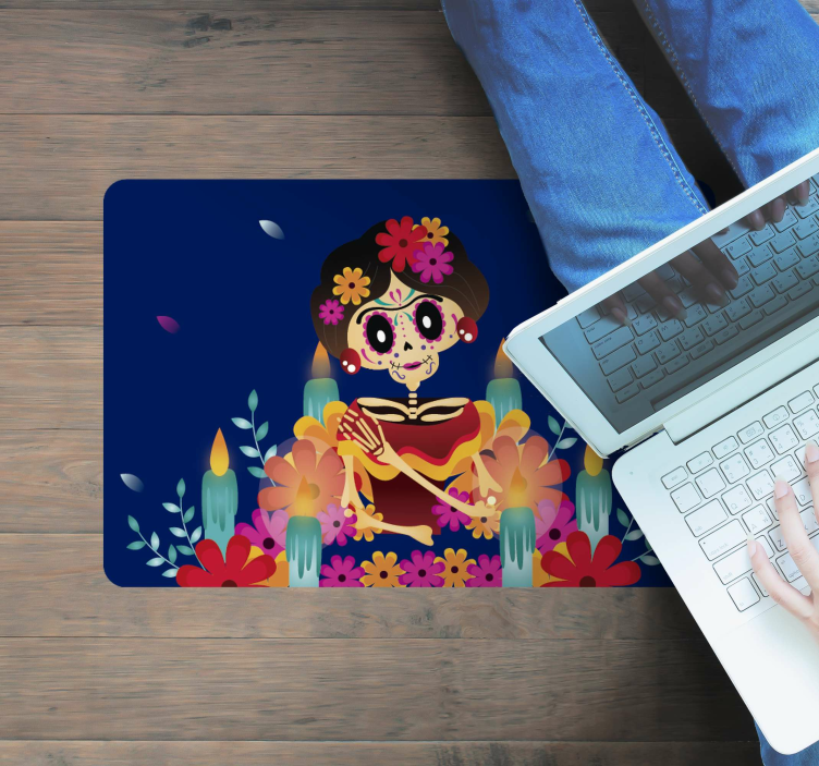 Vinyl Teppich Halloween festliches skelett - TenStickers