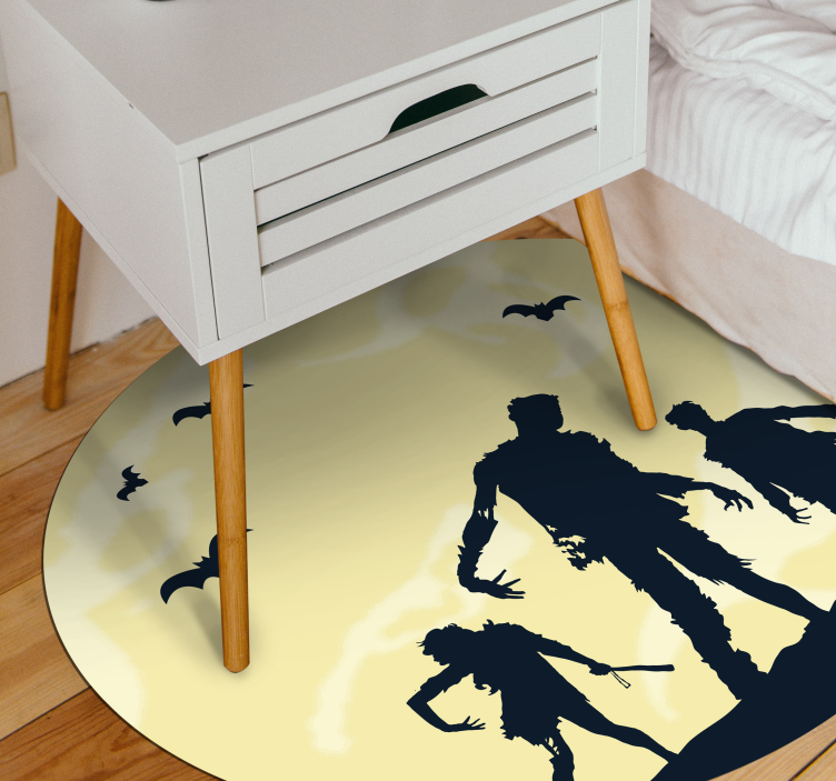 Vinyl Teppich Halloween halloween-silhouetten - TenStickers