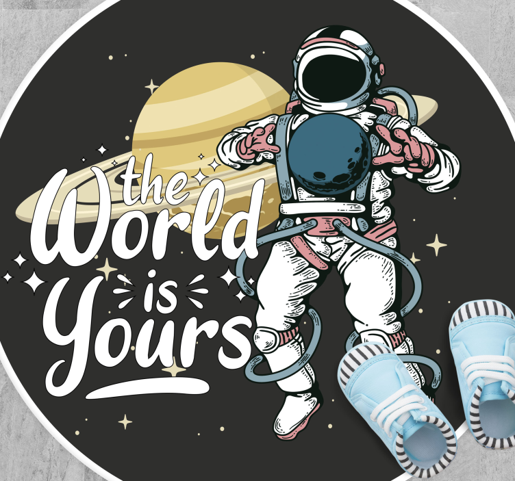Vinyl Teppich Jugendzimmer astronauten-erkundung - TenStickers