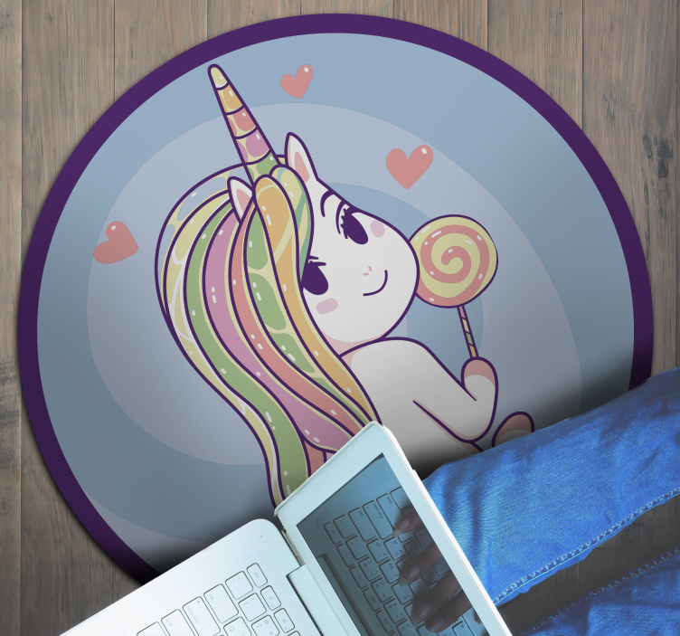 Vinyl Teppich Kinder einhorn lutscher - TenStickers