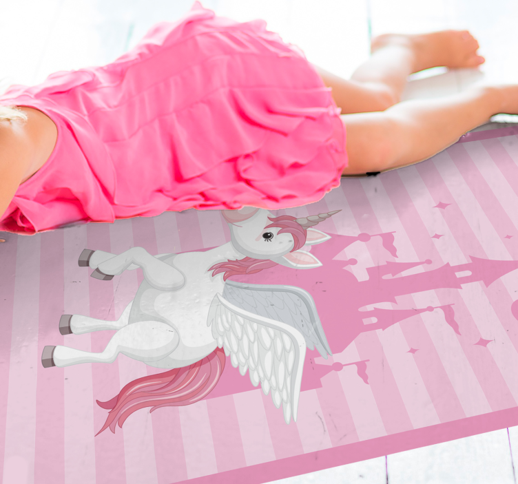 Vinyl Teppich Kinder einhorn-schloss-bilder - TenStickers